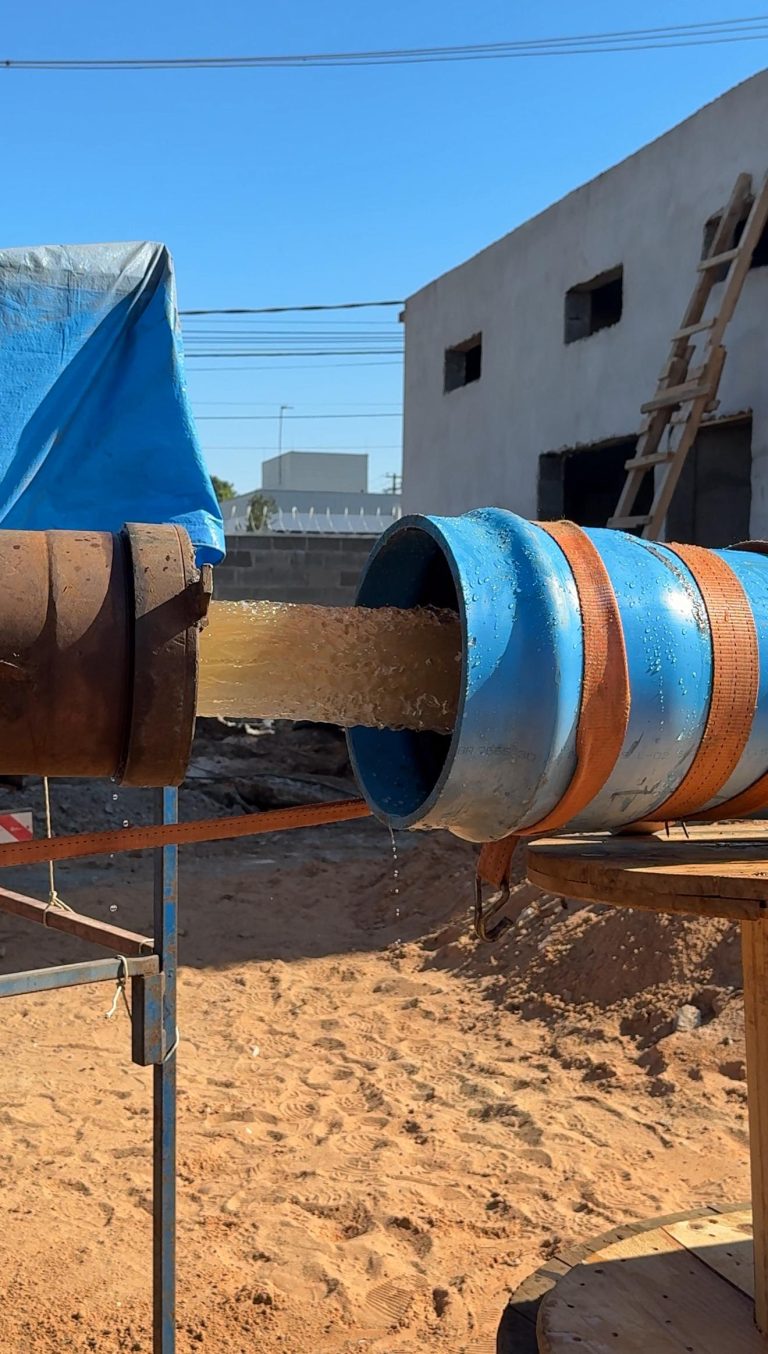 SAAE REALIZA TESTE DE VAZÃO DO POÇO TUBULAR DO CEDRINHO