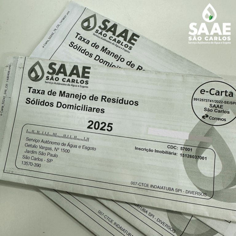 SAAE INFORMA: CORREIOS COMEÇAM EMISSÃO DO 2º LOTE DA TMRSD